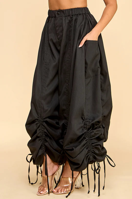 Dahlia Drawstring Trousers - Black