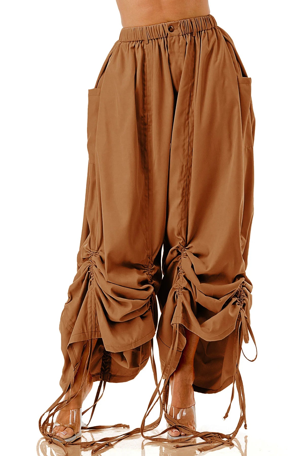 Dahlia Drawstring Trousers - Brown
