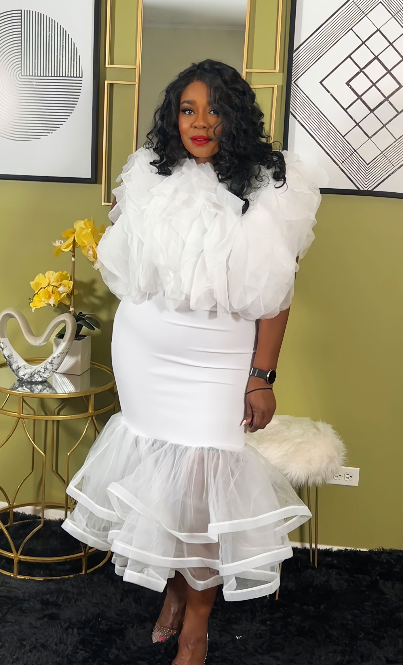 No Angel Ruffle Skirt - 3X Only (Final Sale)