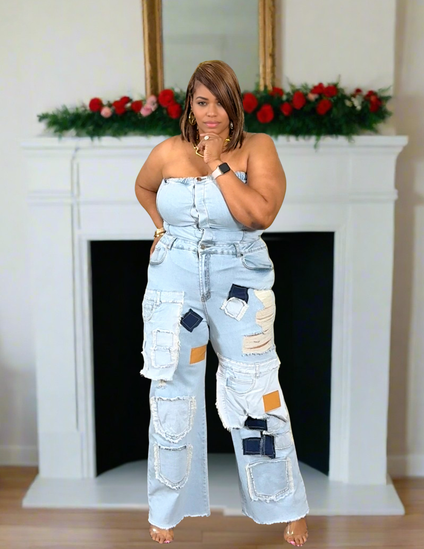 Patch It Up Jumpsuit (Regular & Curvy)