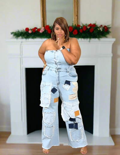 Patch It Up Jumpsuit (Regular & Curvy)