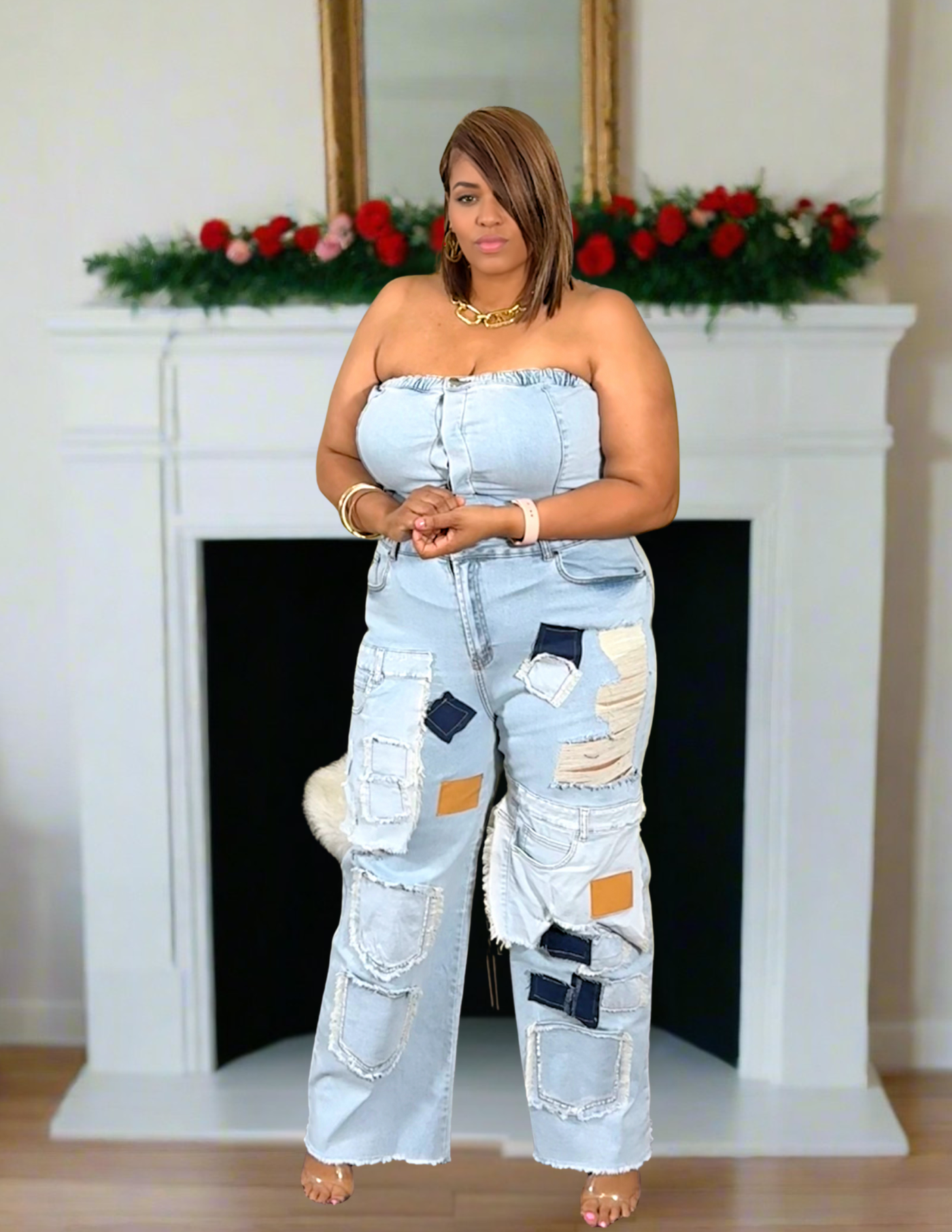 Patch It Up Jumpsuit (Regular & Curvy)