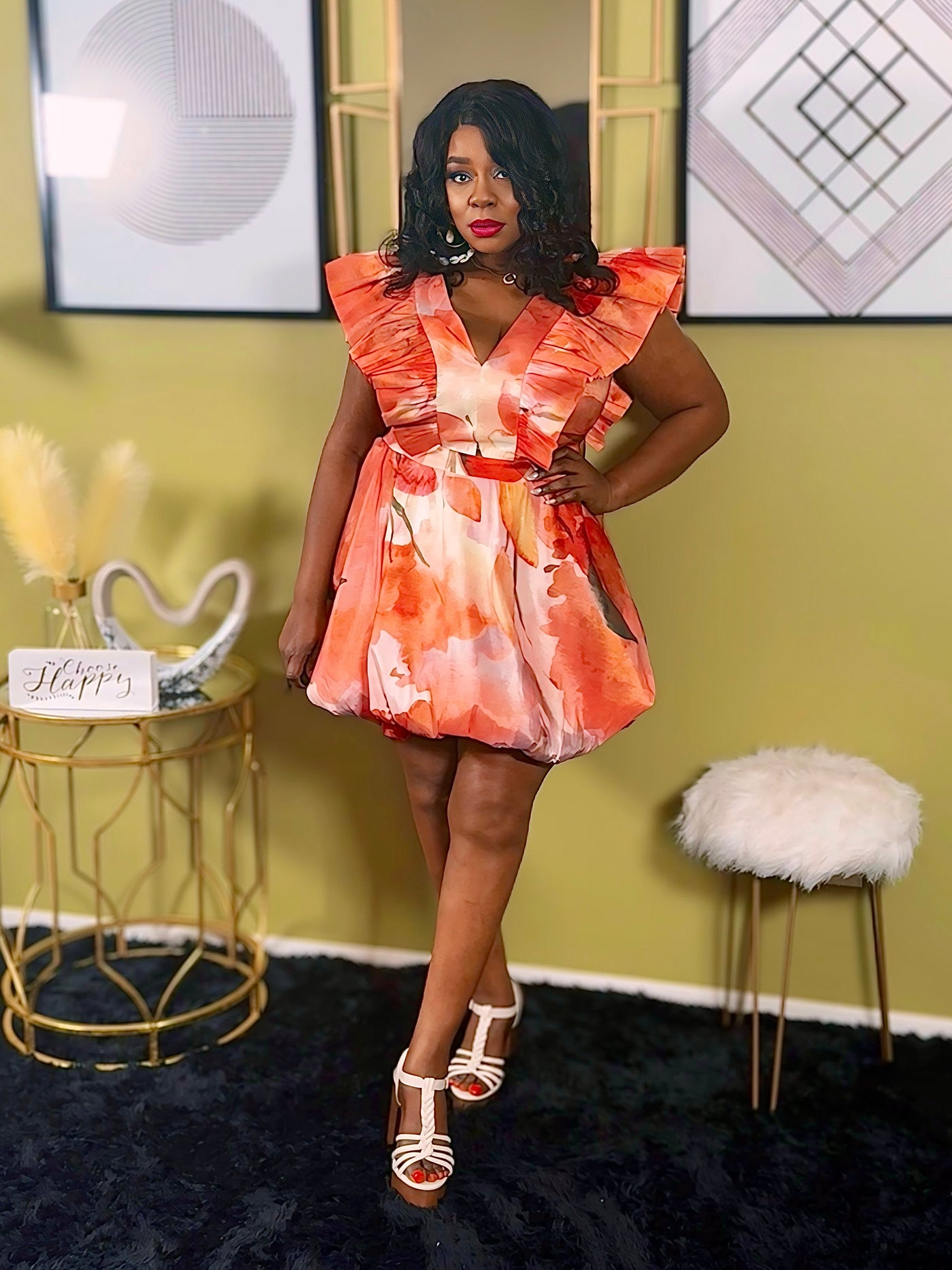 Bouncy Bubble Dress - Orangesicle (Regular & Curvy)