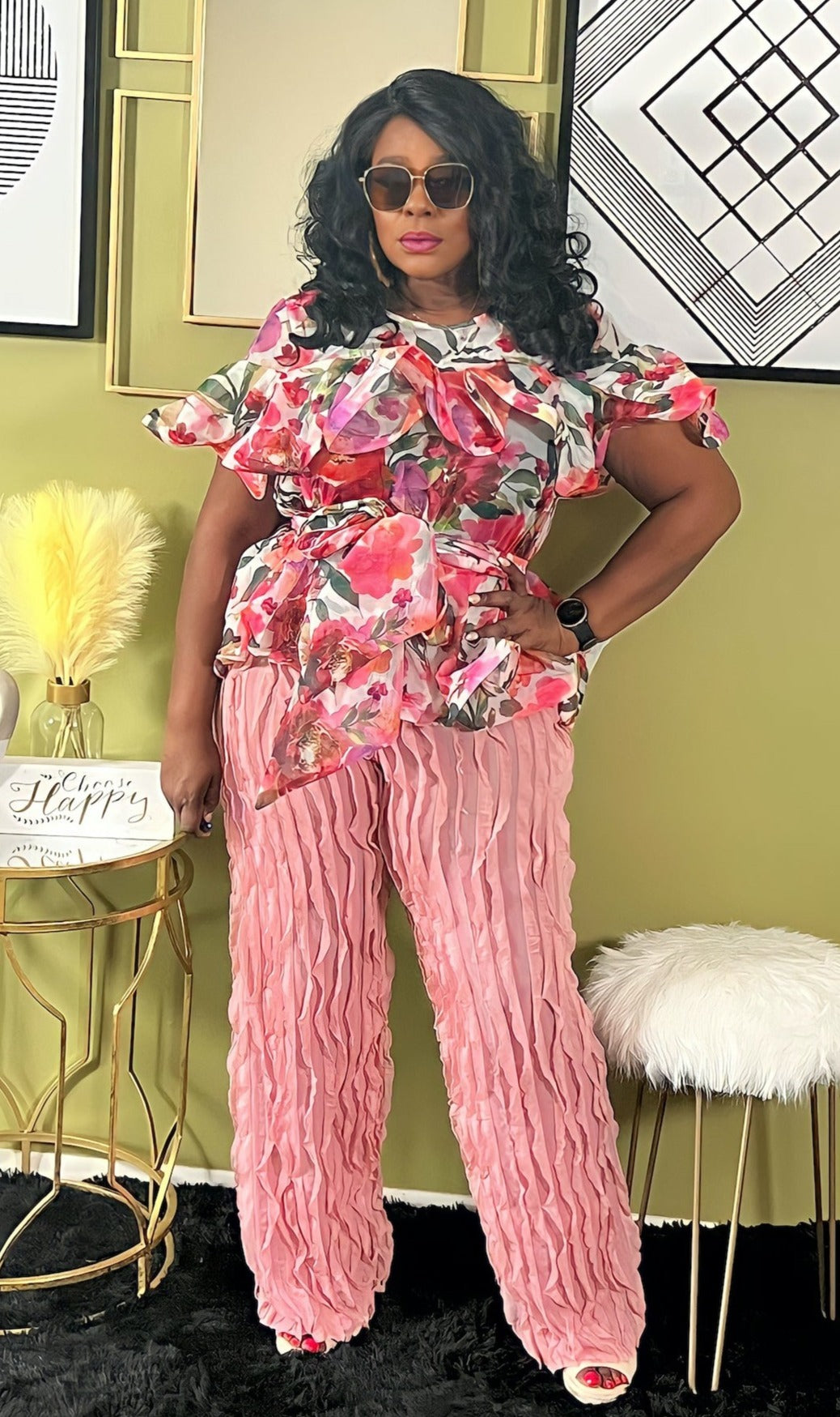 Pretty In Peplum - Pink Floral
