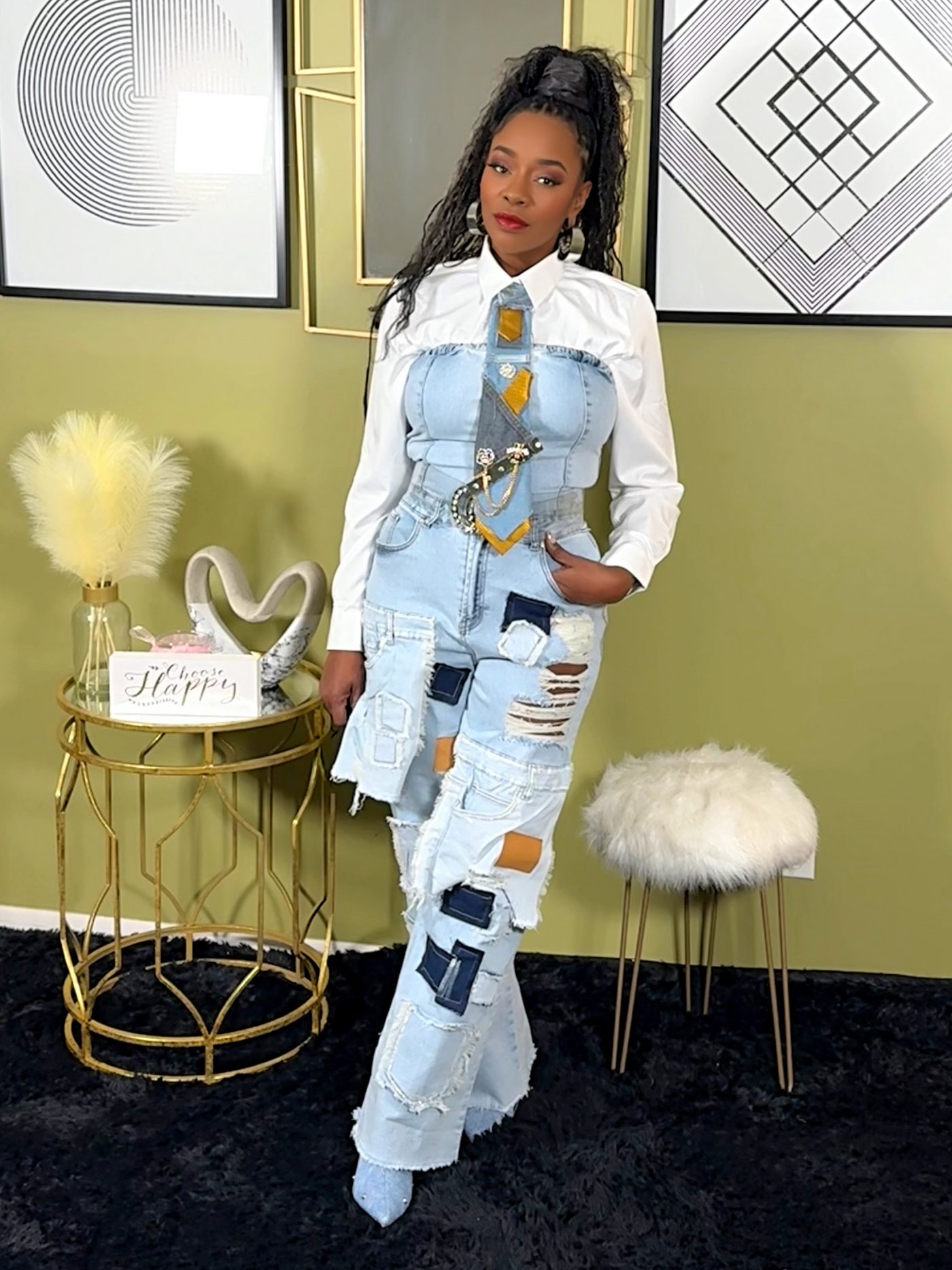 Patch It Up Jumpsuit (Regular & Curvy)