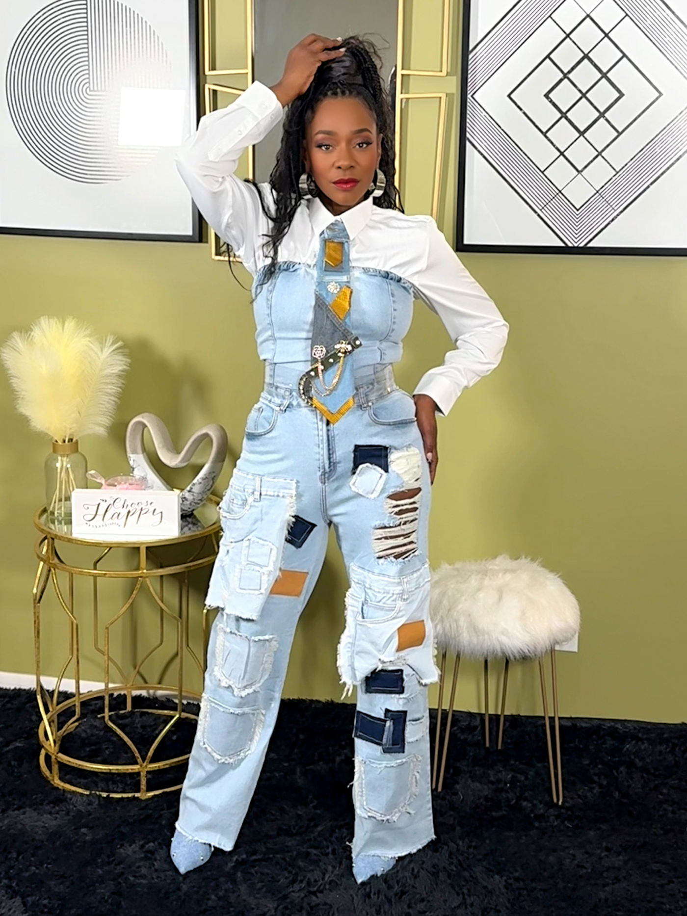 Patch It Up Jumpsuit (Regular & Curvy)