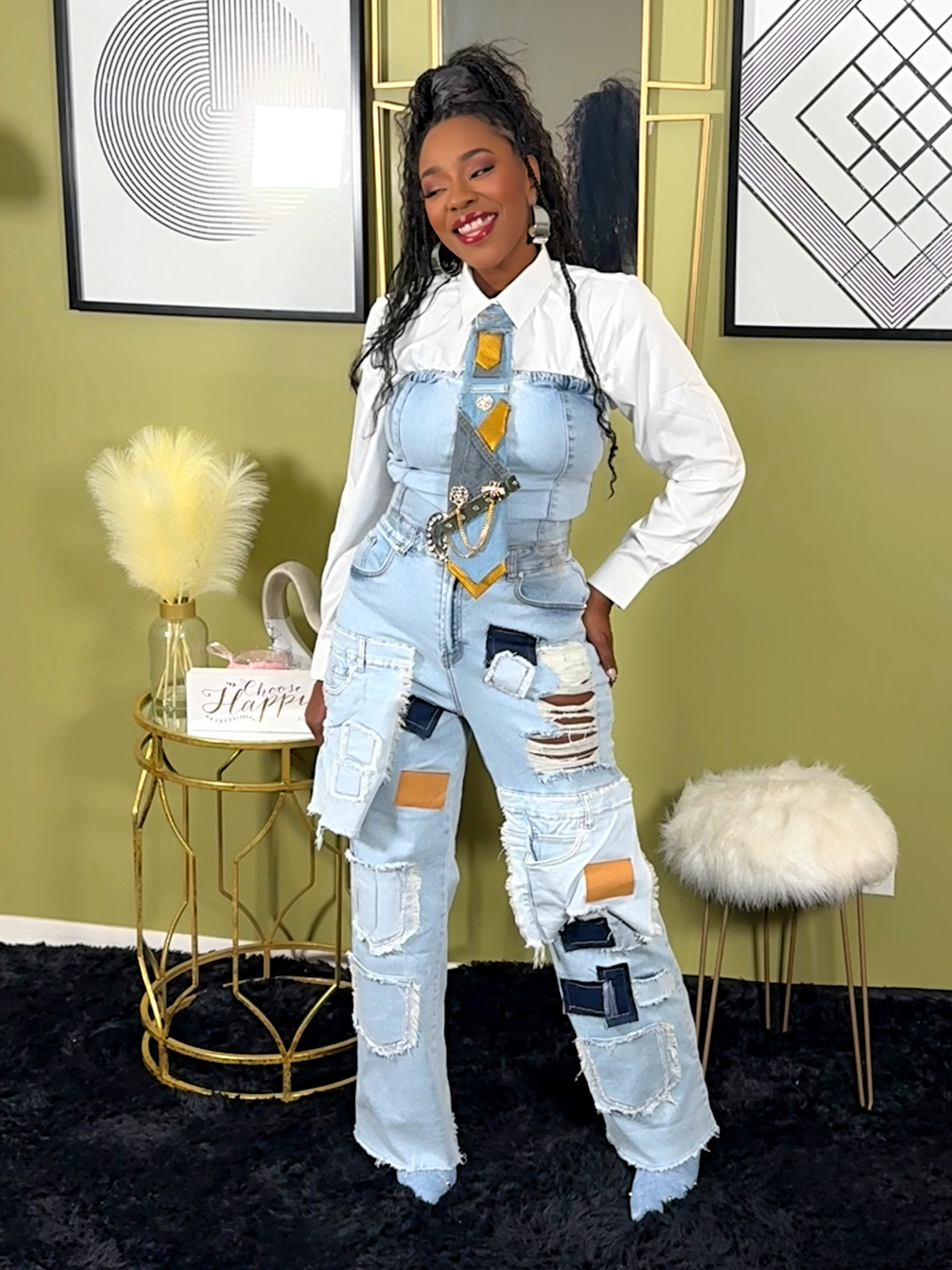 Patch It Up Jumpsuit (Regular & Curvy)