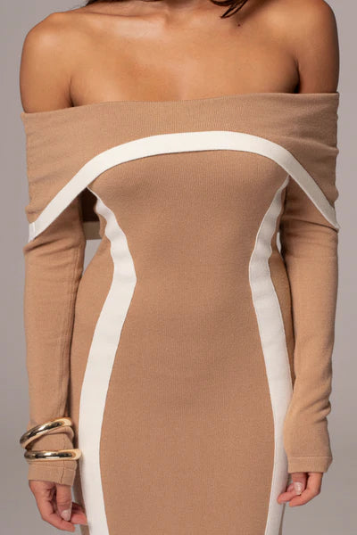 Off Shoulder Knit Dress