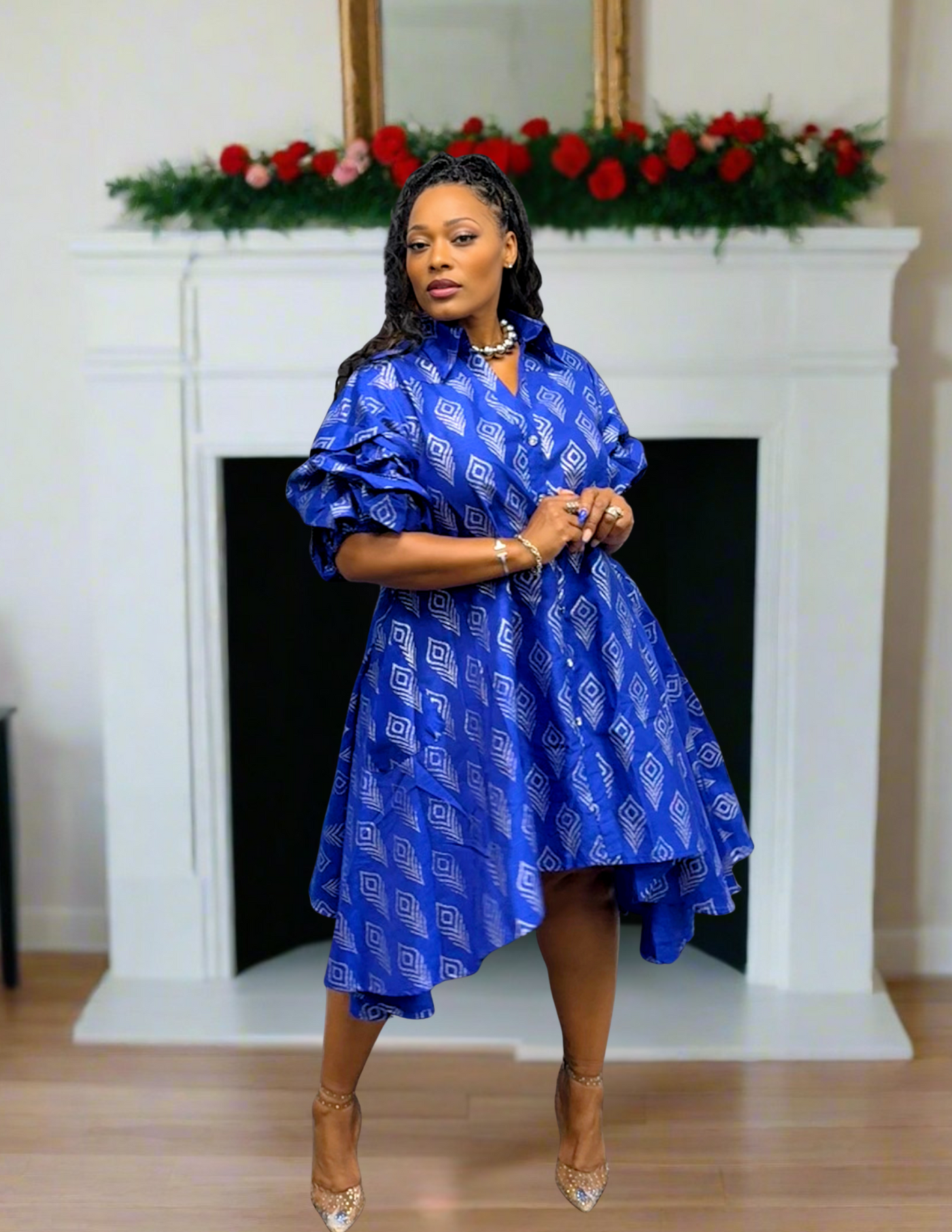 The Mademoiselle Dress - Peacock Blue