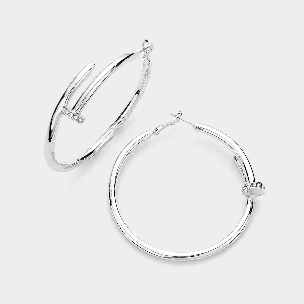 Fashion Hoop Earrings - Silver & Gold