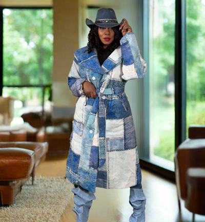 Patchwork Denim Coat