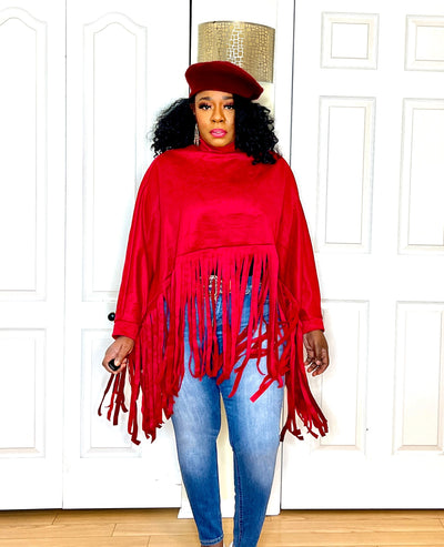 Fringe Elements Poncho Style Top  *CLEARANCE ITEM - FINAL SALE*
